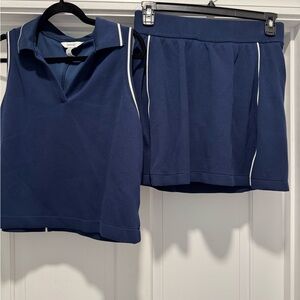 SPANX Navy Skort and top NWOT